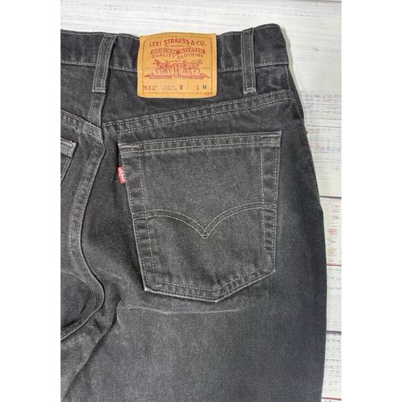 Vintage Levis Jeans Womens 13 JR (Fits 27x30) Black 512 Slim Tapered Denim 90s - Picture 5 of 8